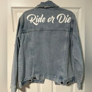 Show Me Your Mumu Ride or Die Denim Jacket